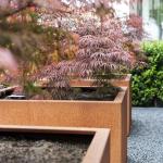 Corten Steel Rusty Metal Flower Planters Fabrication Plant Pot