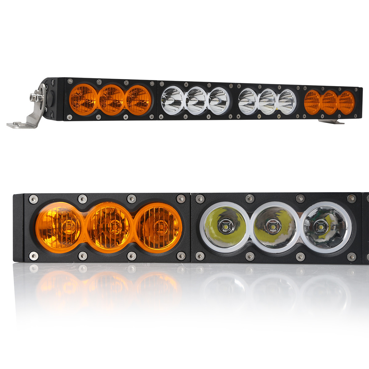 H Style 120W White to Yellow Color 12pcs 10W CREE LED LIGHT BAR 6000K 10-30V Combo Beam,Flood Beam, Spot beam