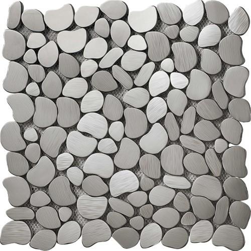 Buy cheap Skid Pebble Design Metal Backsplash Tiles , 2x2 Metal Accent Tiles For Home Decoration from wholesalers