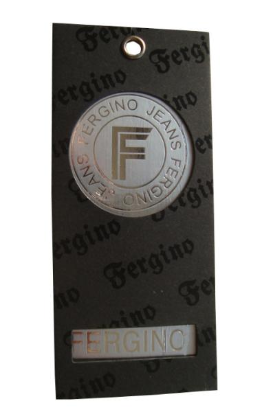 Buy cheap Personalized Custom Costume Black Paper Swing Tags Debossed Holographic Logo from wholesalers