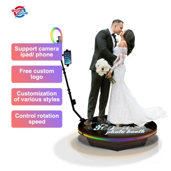Automatic Rotating Spinner 360 Photo Booth Platform For Wedding Promote