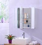 Stainless Steel Backlit Bathroom Mirror Cabinet / Bathroom Wall Cabinet