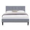 Buy cheap Twin / Full / Queen Upholstered Platform Bed Frame With Fabric Headboard Wooden Slat from wholesalers