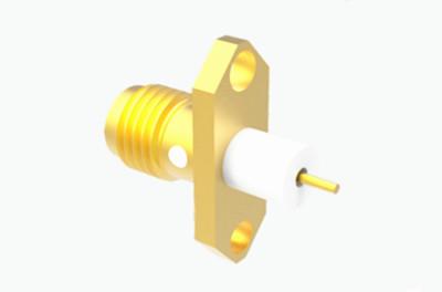 Buy cheap High Performance Grade SMA Brass Female 2-hole Flange RF Coaxial Connector from wholesalers