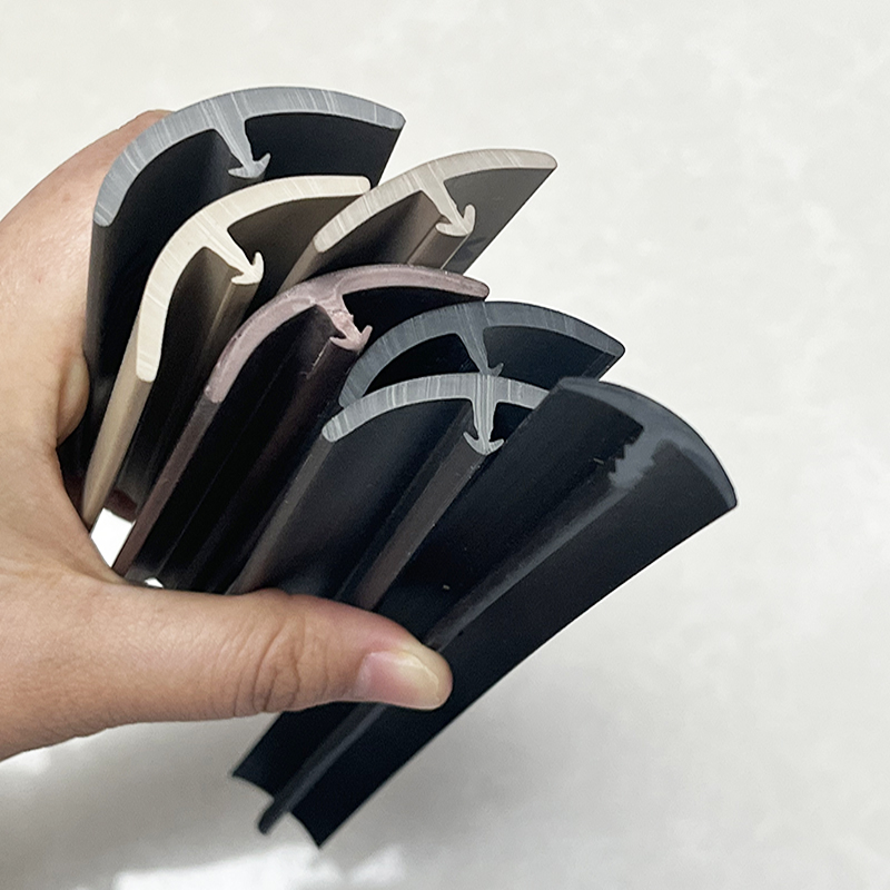 PVC T Shaped Curved Table Edge Wrapping Strip With Hardness 40-90 Shore Custom Color