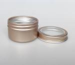 50ml Round Windowed Threaded Alminum Box Jewelry Toy Packaging Box Pearl Powder
