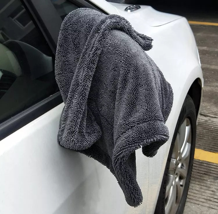 Rectangle Microfiber Car Cleaning Cloth Double Layer Absorbent Towel for Car Wash