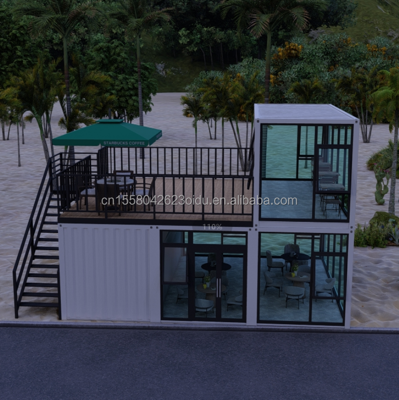 Galvanized Steel Bending Frame Movable Shipping Container Shops Bar Container Mobile Coffee Shop Contains House Prefab