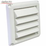 Fixed Louvre Vent Covers White Plastic Louvered Dryer Vent Cap 4 Inch 100MM