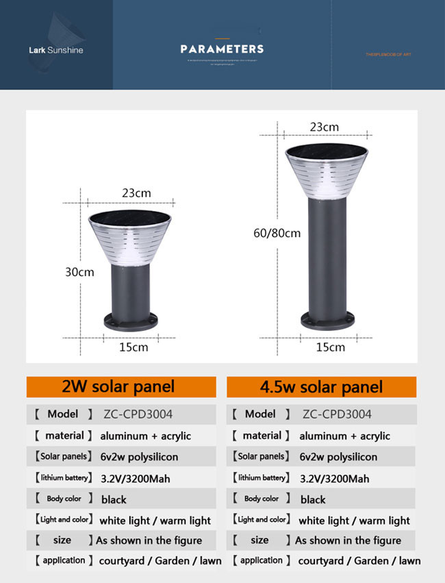 Villa Bright Solar Lawn Lights 3.2V 10h Induction Outdoor LED Solar Garden Ground Lights