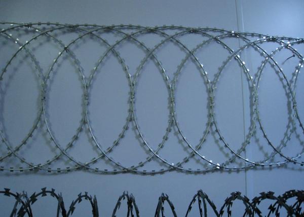 Buy cheap Electro Galvanized Razor Barbed Wire BTO 22 700MM Coil from wholesalers