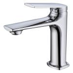 Brass Modern Single Hole Single Handle Basin Mixer In Chrome Matte Black Gold