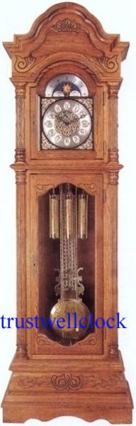 high grade luxury grandfather clock with German Hermle weight driven 4/4