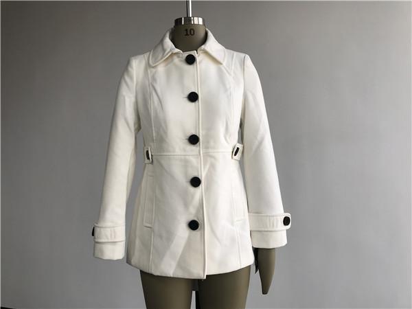 Buy cheap Fashion Ladies Wool Coat Milk Retro Ladies Single Breasted Coat TW55642 from wholesalers