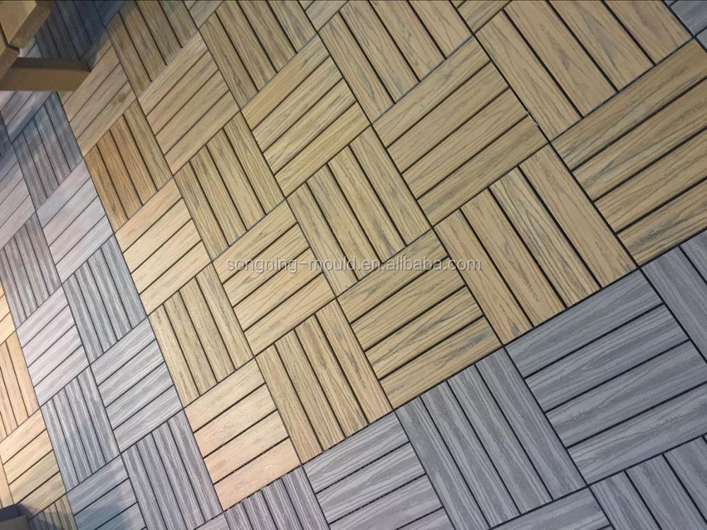 300x300 Size Outdoor DIY Square Decking Tile Co-Extrusion Technology for Garden Balcony