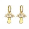 Buy cheap Cute Enamel Gold Plated Drop Earring Mushroom Dangle Earrings from wholesalers