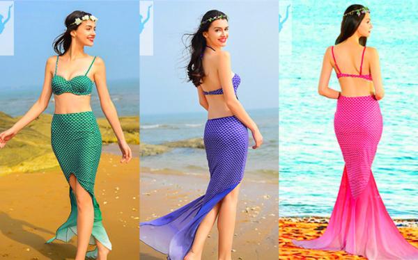 Buy cheap Fish Scales Mermaid Tail Swimsuit , Mermaid Tail Dress 3 Colors 5 Sizes from wholesalers