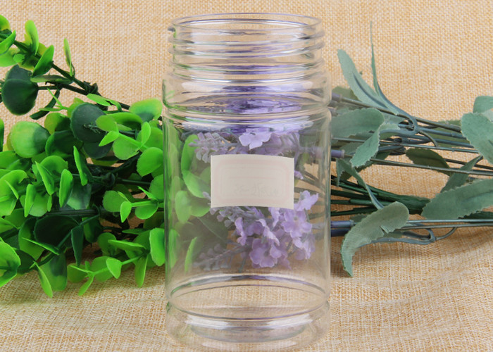 Recyclable Transparent Clear Plastic Cylinder Food Grade Package With Screw Lid