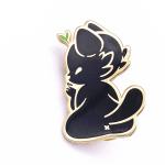 Popular Custom Printed Lapel Pins , Plated Gold Hard Enamel Badges