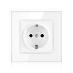 Buy cheap Power Socket,16A EU Standard Electrical Outlet 86mm * 86mm white Crystal Glass from wholesalers