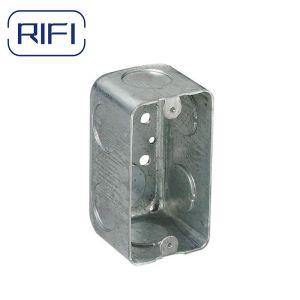 Buy cheap Utility Rectangle Steel Electrical Junction Box With Raised Grounding Screw from wholesalers
