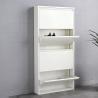 Buy cheap Living room sliding door shoe rack white shoe storage cabinet from wholesalers