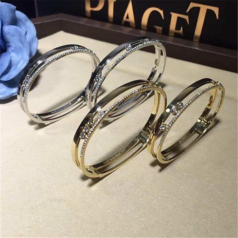 Jewelry factory in Shenzhen, China Luxury Jewelry Symbolize love bracelet 18k gold 5 diamond sliding Bracelets