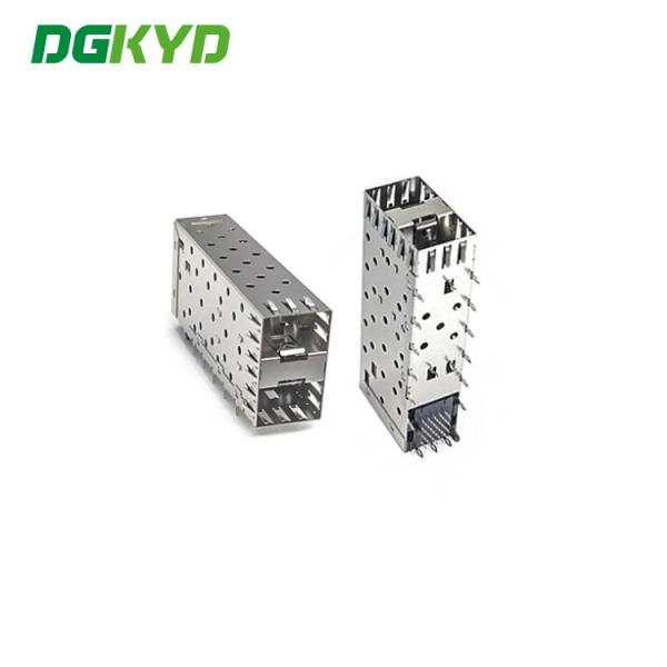 Buy cheap DGKYD21SFP1N3A00200B022 2*1 Cage Thickness 0.25mm RJ45 SFP Connector 15U Phosphor Bronze from wholesalers