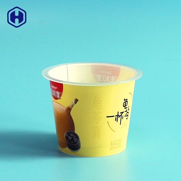 Fruit Juice IML Cup Foil Top Liquid Leak Proof Colorful Empty Yogurt Cup