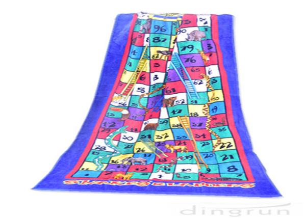 Buy cheap Reactive Large Snakes And Ladders Game Beach Towel Printing 400gsm from wholesalers