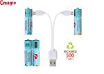 Micro USB Port Charging USB AA Battery 1000mAh 1.2V NiMh Material Customized