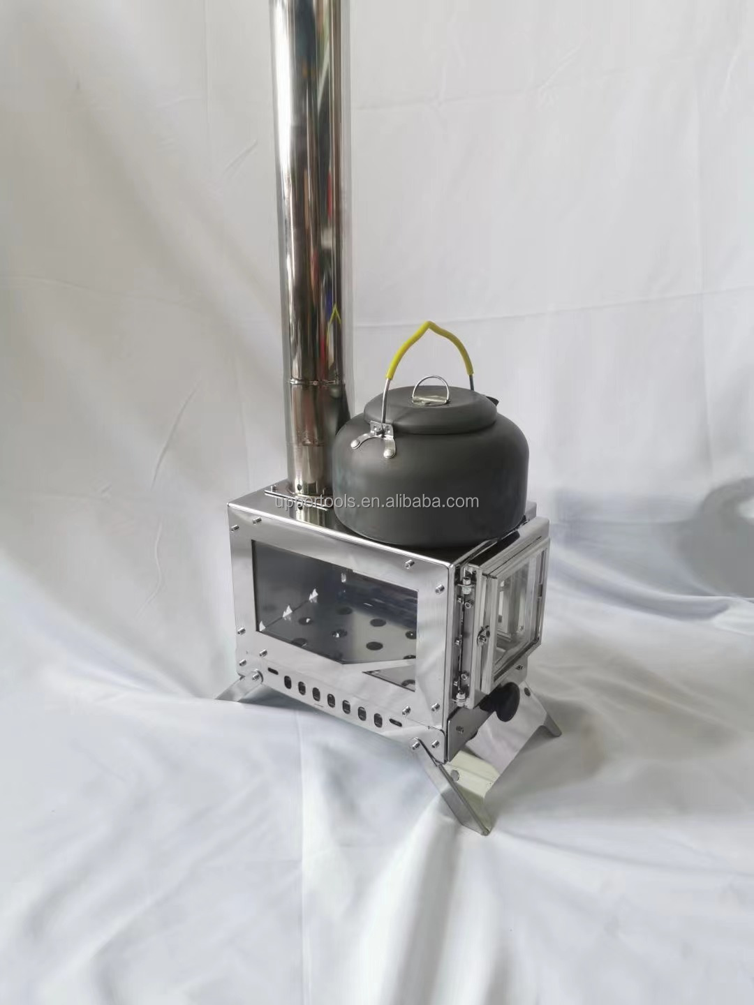 Firewood Fuelled Portable Heating Furnace Stainless Steel Camping Stove for Outdoor