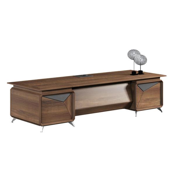 Buy cheap Business Fashion Executive Office Table Light Walnut Solid Wood from wholesalers