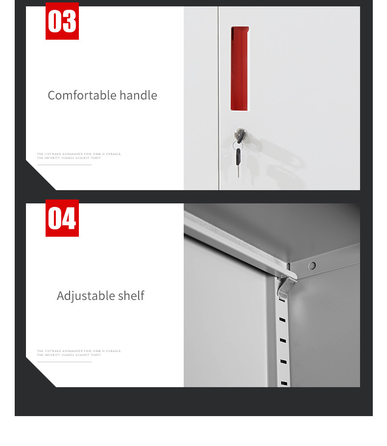 Short Small Office Filing Cabinet With One Adjustable Shelf