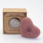 2.3''X1.7'' Colorful Sakura Heart Konjac Sponge For Sensitive Skin