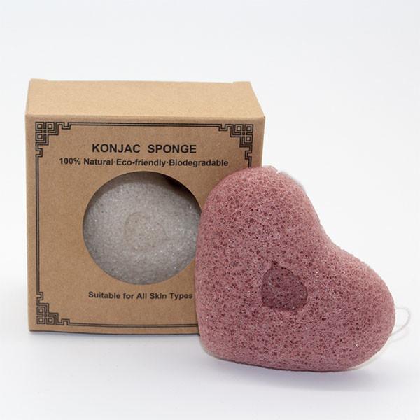 Buy cheap Facial Body Cleaning Charcoal Heart Konjac Sponge 8.5cm*7.2cm*2cm from wholesalers
