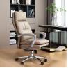 Buy cheap Reclining Genuine Leather Office Chair with Footrest Adjustable Height and Modern Design from wholesalers