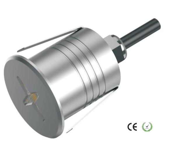 24V LED Cross Star Buried Lamp 1W IP67 Waterproof Silver Aluminum 45° Floor