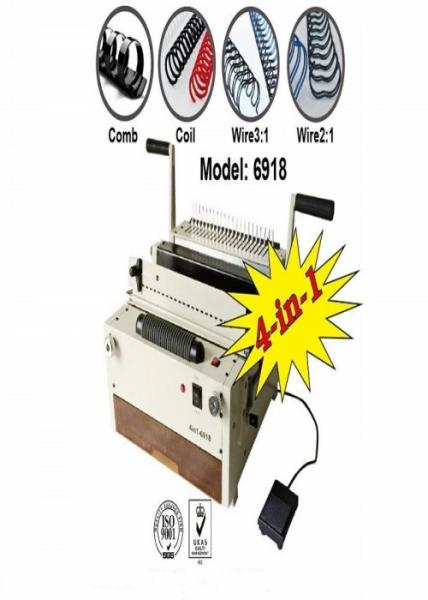 Buy cheap Electric Office Wire Comb Binding Machine Muti Functional 4x4mm Square Hole from wholesalers
