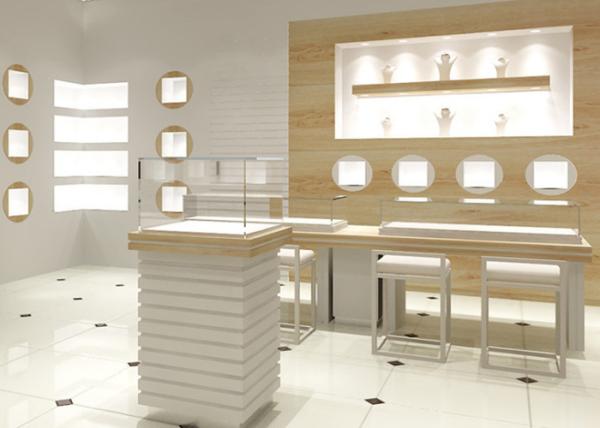 Buy cheap Easy Install Modern Jewelry Display Cases Custom Logo For Retail Shop from wholesalers