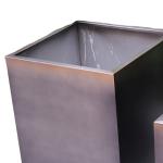 Progressive color sublimation stainless steel square flower pot