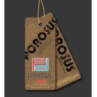 Buy cheap Offset Printing PVC Hang Tag / Hole hang clothing tags with ribbons product