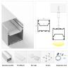 Buy cheap Decorative Suspension Led Strip Profile Wall Installation Lighting Fixture from wholesalers