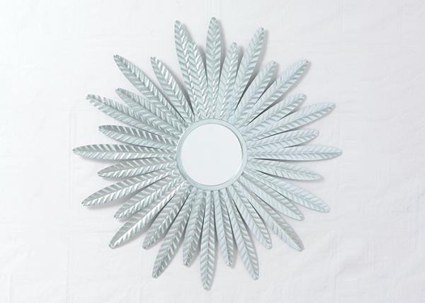 Buy cheap Living Room Ginkgo Leaves Sunburst Metal Wall Art Mirror from wholesalers