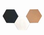 3 Pack Hexagon Cork Board Wall Tiles Durability White And Black