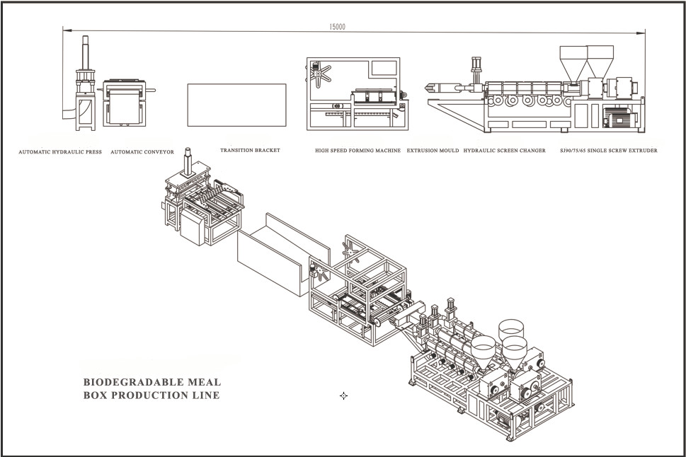 3 Layer PET PLA Disposable Food Container Making Machine