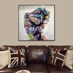 OEM ODM Graffiti Crystal Porcelain Painting Digital Print For Modern Living Room