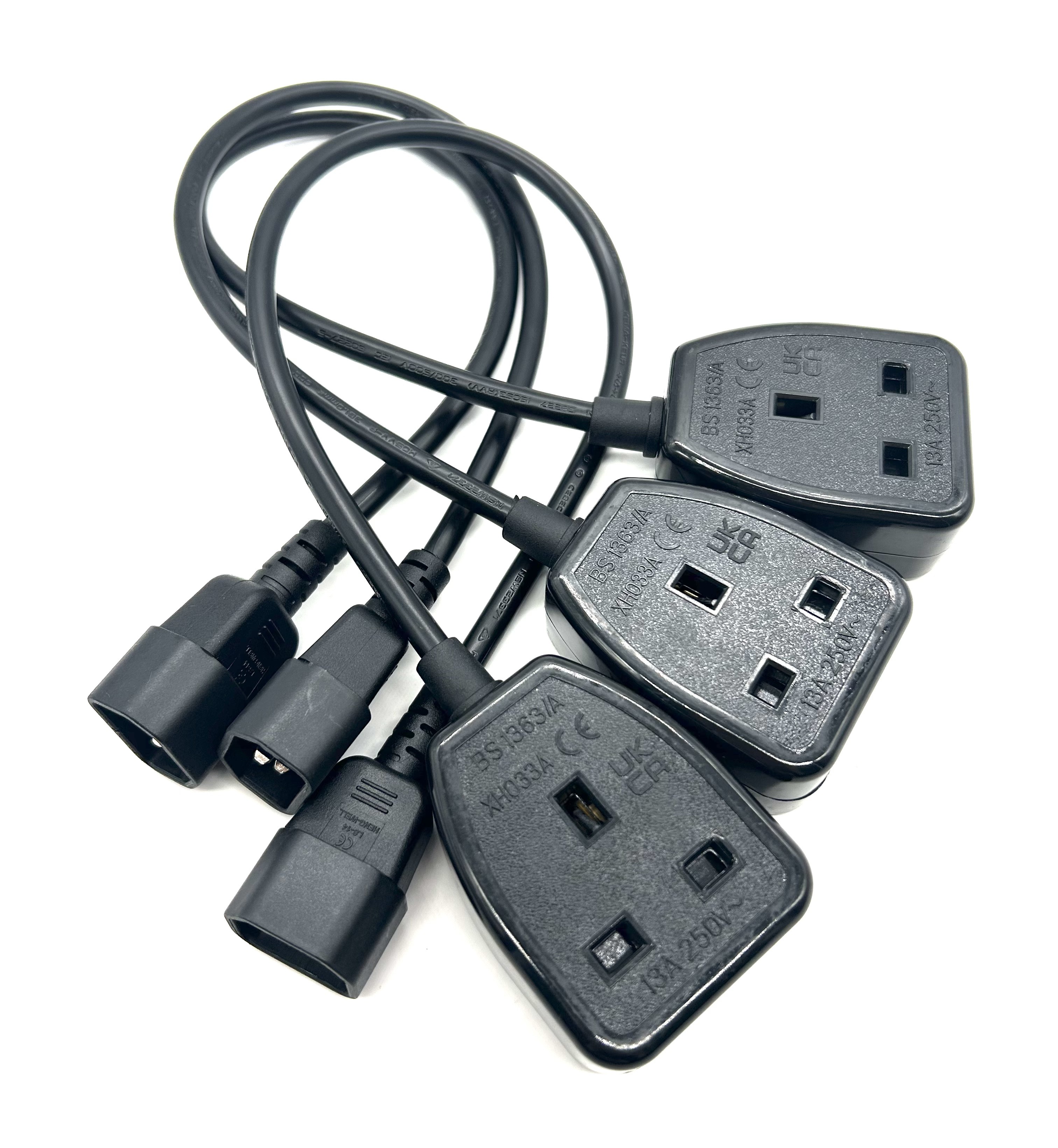 Uk Power Cable 13A 250V IEC C14 To 1 Way Socket UK Standard Electric Extension Cord