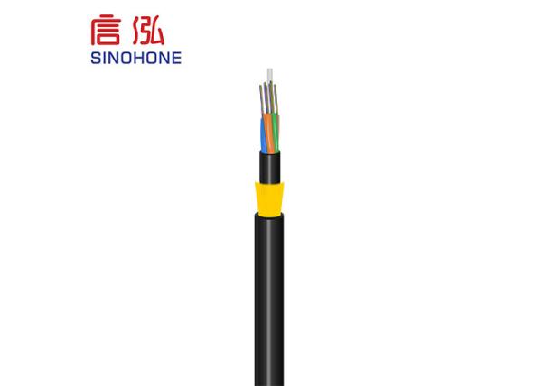 Quality Aerial Self Supporting ADSS Fiber Optic Cable Uni Tube Low Dispersion for sale