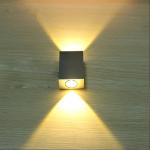 2W led wall lamp square spot light aluminm AC110v-260v up down home decoration